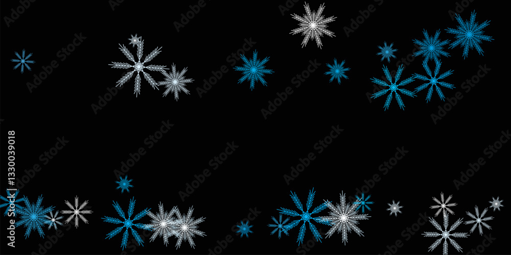 snowflakes on black snowflakes on black