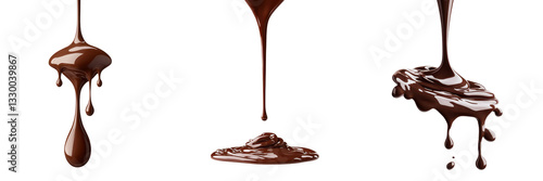 Pouring chocolate action transparent background food photography studio setting close-up dripping delight