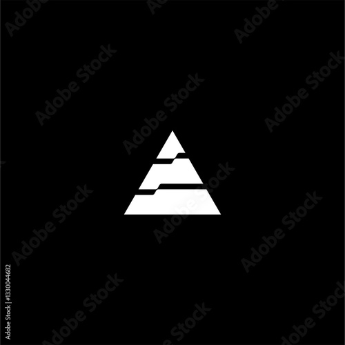 abstract delta or three delta logo concept vector icon
