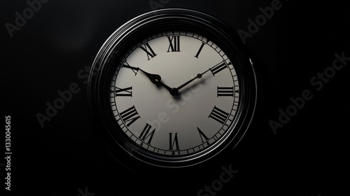 Wallpaper Mural Elegant black wall clock with Roman numerals. Torontodigital.ca