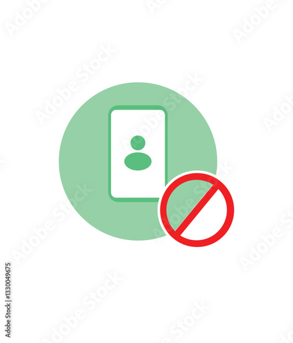 User profile banned icon, illustration, vector, icon