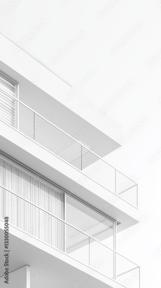 Fototapeta premium Modern minimalist architectural detail.