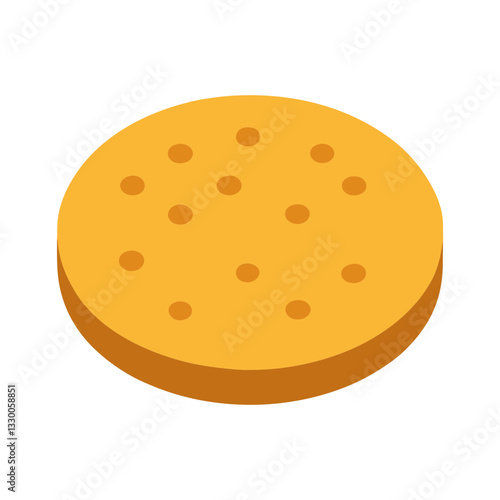 Tableau sur toile Crumpet Cake In UK Vector Illustration
