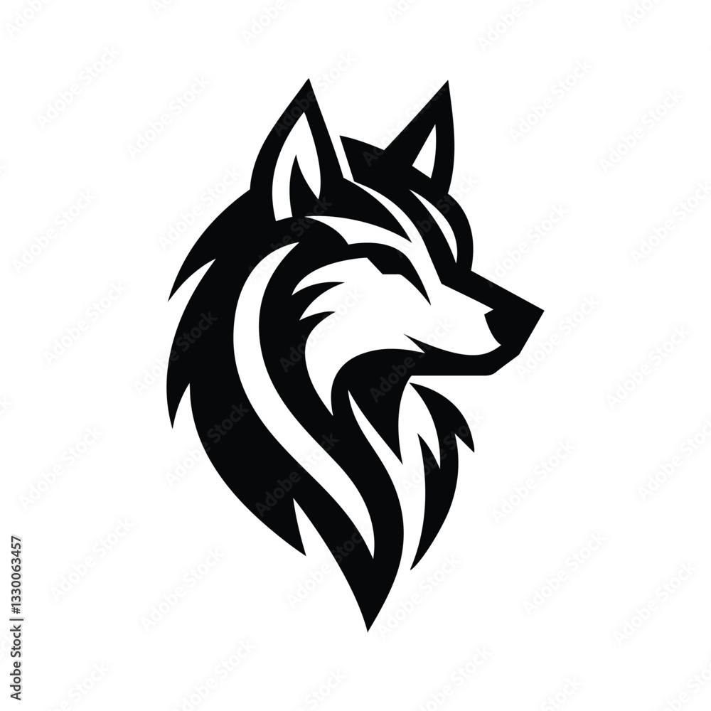 Obraz premium mascot Fox Logo Template, Head fox howling vector design, fox icon, modern fox