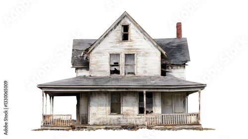Wallpaper Mural an old house with a broken roof and a broken window Cutout and isolated and transparent background image Torontodigital.ca