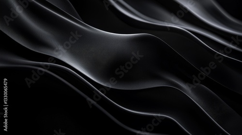 Wallpaper Mural Smooth black waves creating an elegant texture. Torontodigital.ca