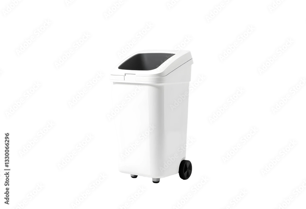 White Trash Bin Isolated Transparent Background White Trash Bin Isolated Transparent Background