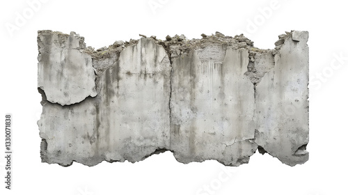 a piece of concrete with a white background Cutout and isolated and transparent background image