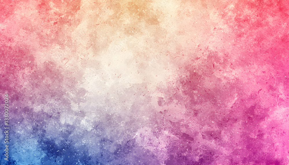 Fototapeta premium Abstract Watercolor Painting Texture with Blue Pink and Yellow Hues