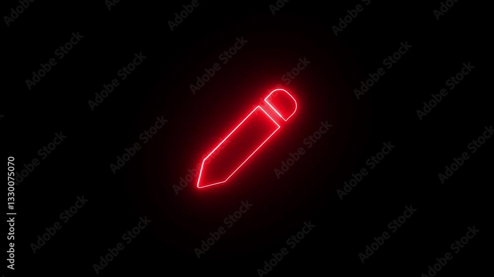 Abstract beautiful neon line Pen icon isolated on black background. Abstract beautiful neon line Pen icon isolated on black background.