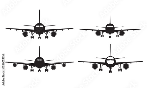 plane silhouette on a white background, vector illustration,airplane vector,aeroplane vector