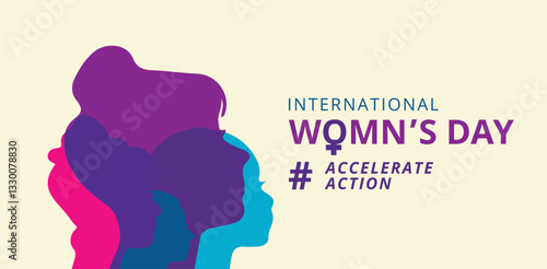 
Accelerate action - International women's day concept poster.
2025 women's day campaign theme