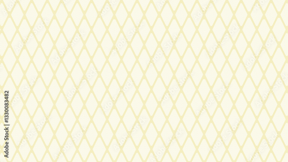 Naklejka premium Delicate diamond pattern repeats seamlessly across creamy surface, creating subtle textured effect suitable for elegant wallpaper or fabric design.