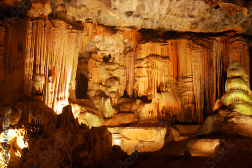 Geological formations photographed in the Cangoo caves in South Africa