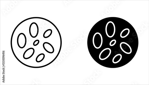 hematology icon set, with a white background.