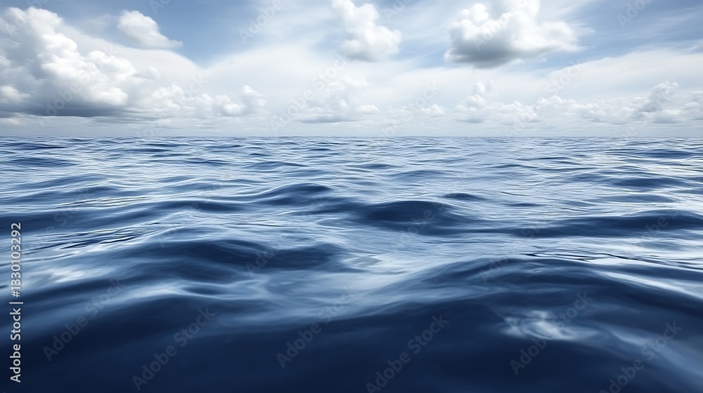 Serene Ocean Waves Under a Cloudy Sky Serene Ocean Waves Under a Cloudy Sky