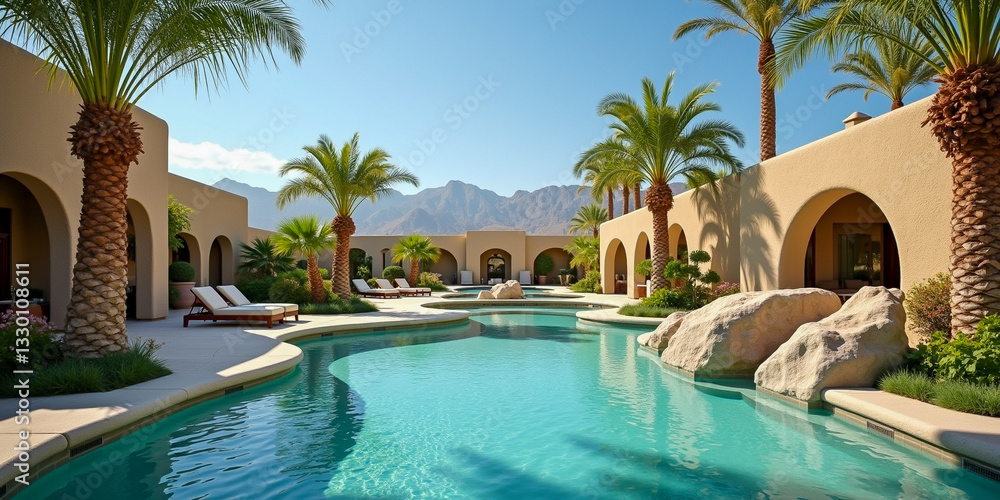 Fototapeta premium swimming pool in hotel