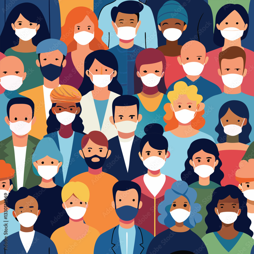 seamless pattern of people seamless pattern of people