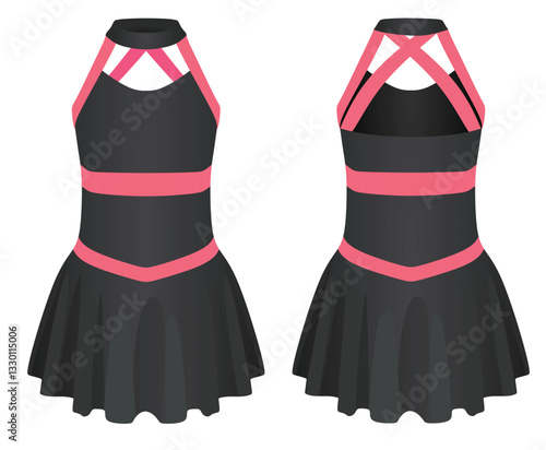 Pink cheerleaders dress. vector illustration
