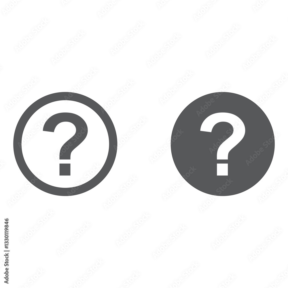 Question mark icon symbol, vector illustration Question mark icon symbol, vector illustration