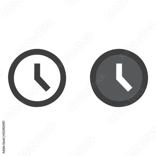 Set of clock icons. Clock, time.