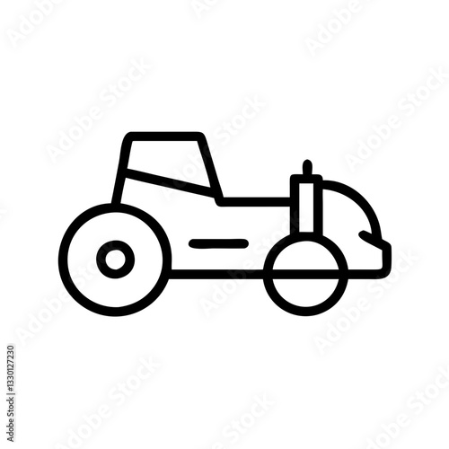 Road-roller icon for specialized transport, construction concept