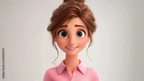 Young pretty blond woman, cute faces with different emotions. Cartoon beautiful girl. Avatar business woman. illustration of a young girl realistic drawing style