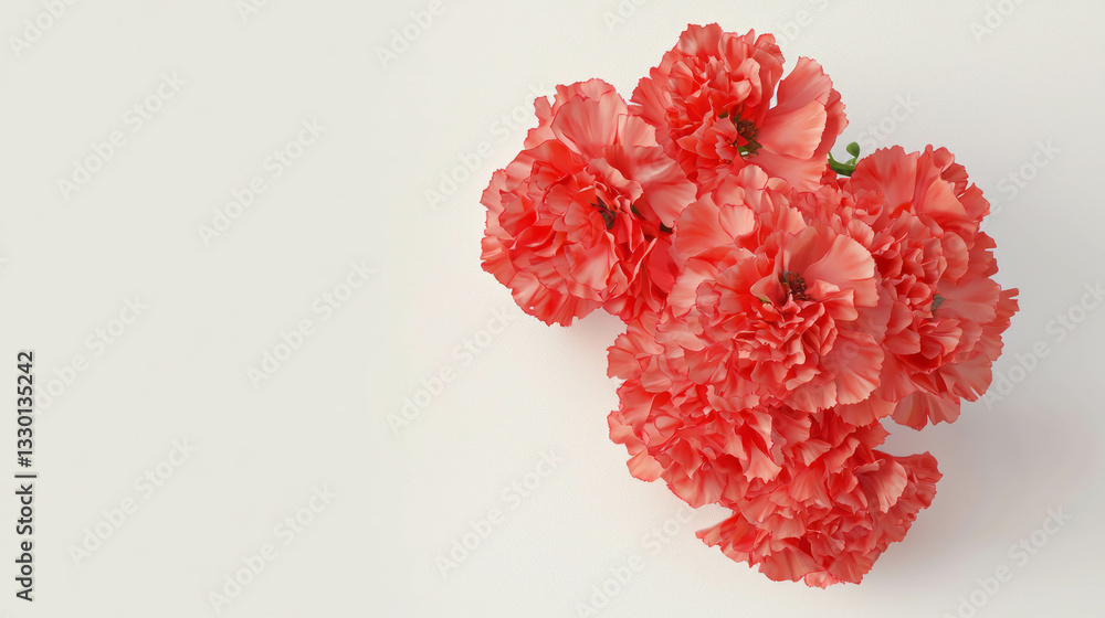 Vibrant red carnations bouquet for floral design and home decor Vibrant red carnations bouquet for floral design and home decor