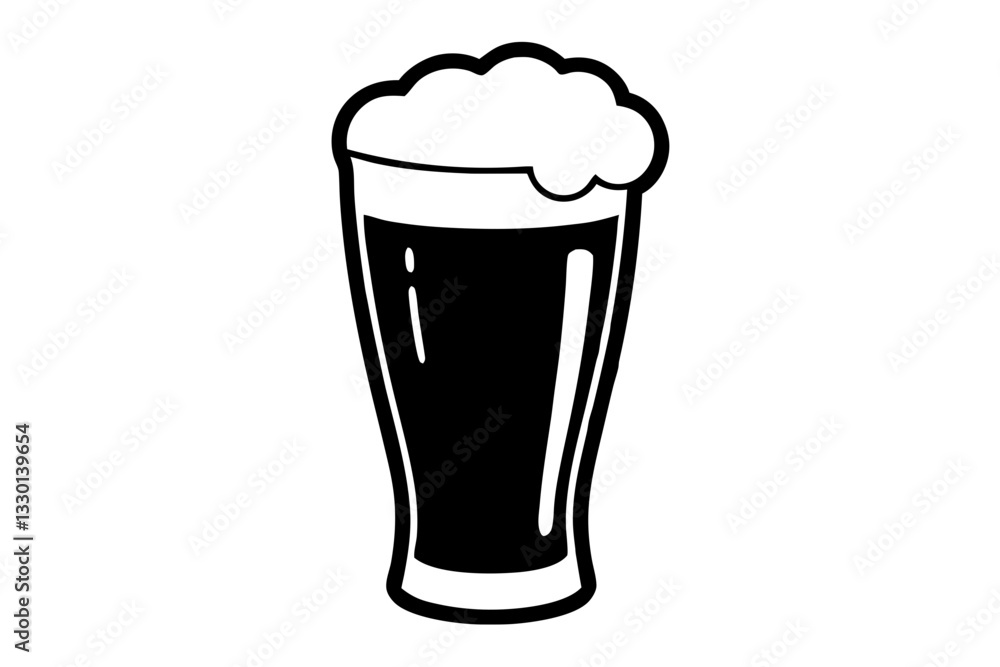beer glass line art silhouette vector illustration beer glass line art silhouette vector illustration