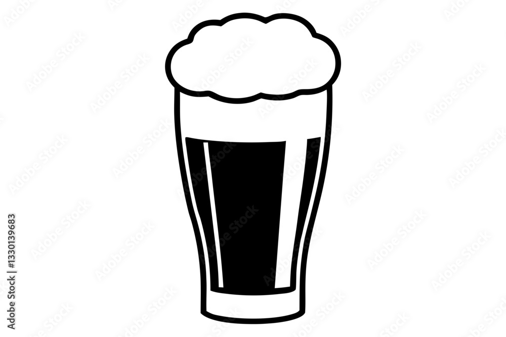 beer glass line art silhouette vector illustration beer glass line art silhouette vector illustration
