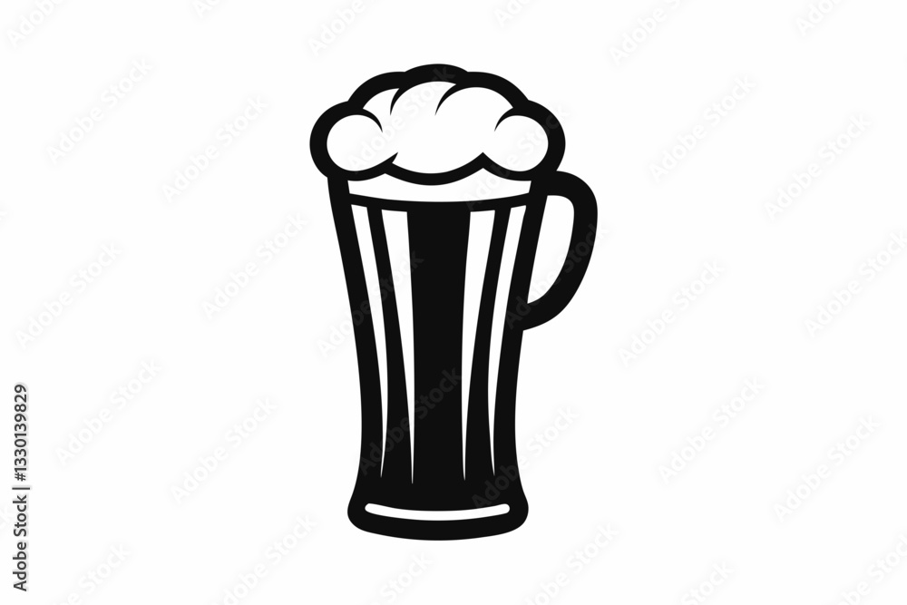 beer glass line art silhouette vector illustration beer glass line art silhouette vector illustration