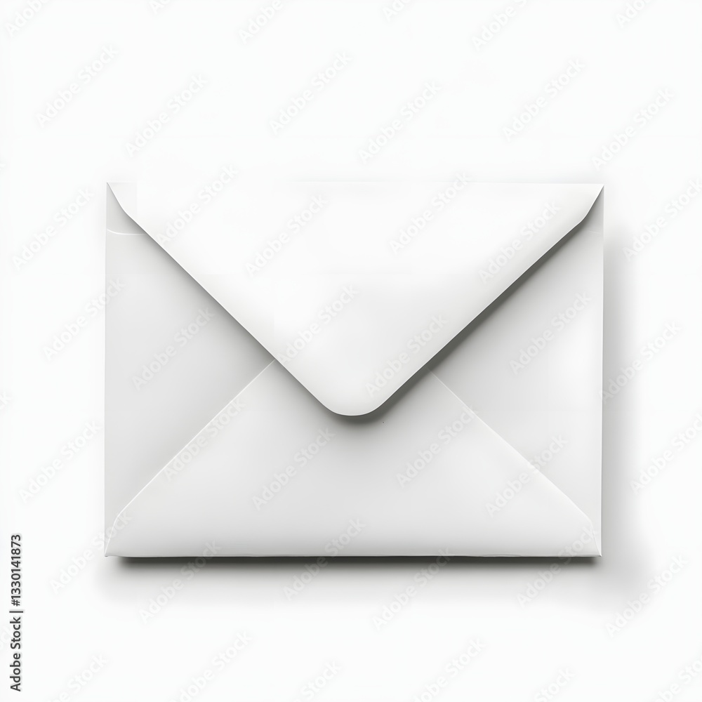 Empty White Open Envelope Minimalist Postal Concept Empty White Open Envelope Minimalist Postal Concept