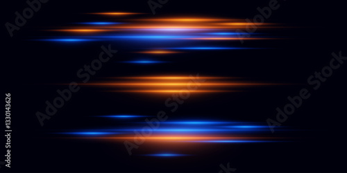 High speed line light. Light effect of laser beams.