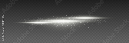 White line of light, flash of a laser beam, flare, shine, explosion.