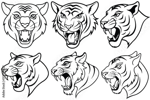 tiger head set, Tiger Roar Bundle, Tiger Face Bundle