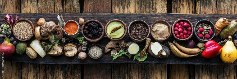 Superfoods Panorama: A Vibrant Display of Nature's Bounty Superfoods Panorama: A Vibrant Display of Nature's Bounty