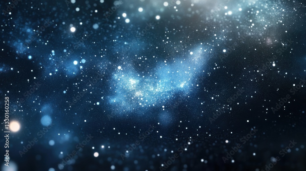 Fototapeta premium Celestial Nebula Glowing Brightly In Dark Space