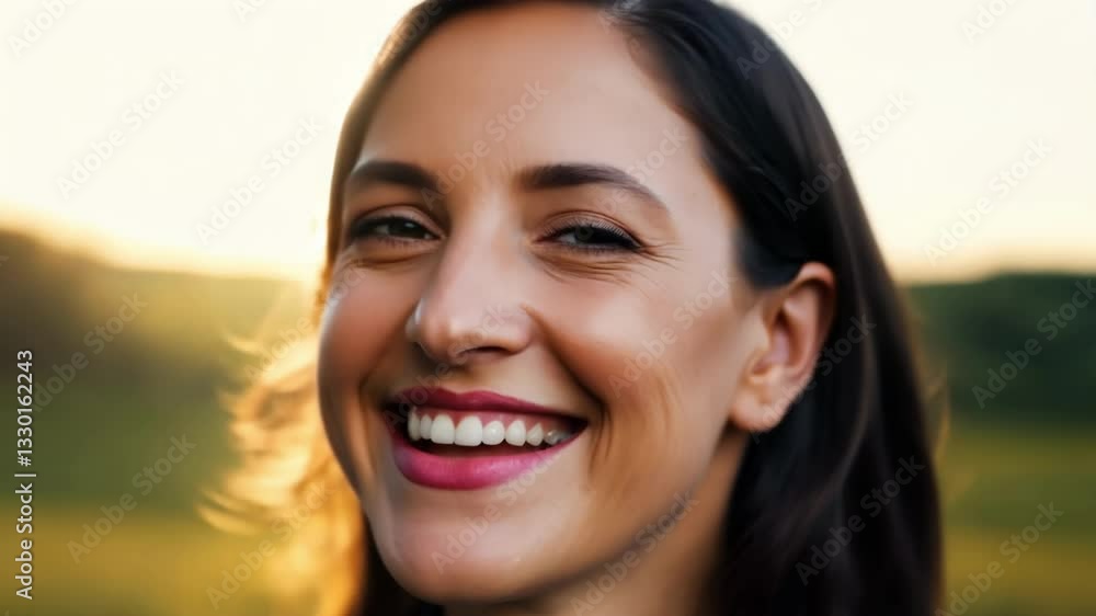Joyful woman laughing with genuine happiness, capturing a moment of pure delight and positive emotion against soft warm background. Joyful woman laughing with genuine happiness, capturing a moment of pure delight and positive emotion against soft warm background.