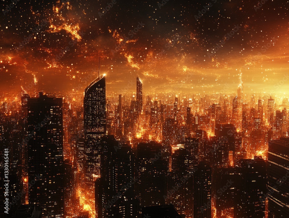 Fototapeta premium CITYSCAPE AT NIGHT