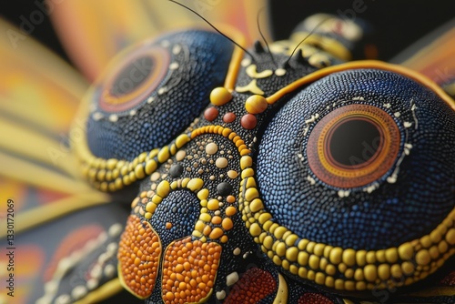 Vibrant Close-Up of Colorful Butterfly with Intricate Details
