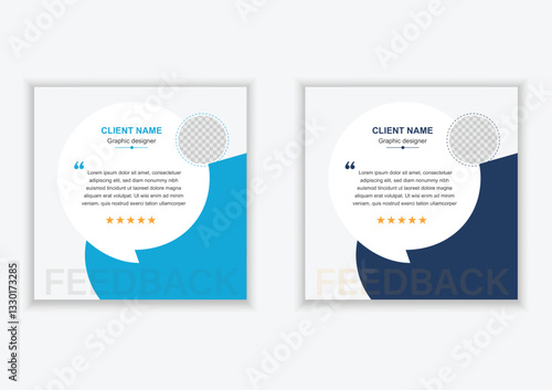  Client testimonial and customer feedback  template vector design