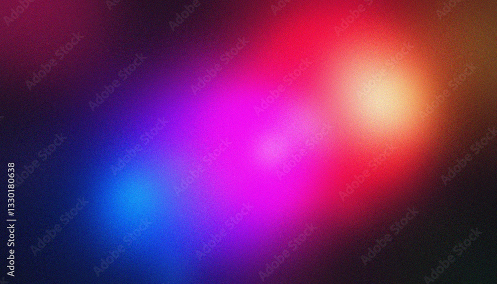 Fototapeta premium Blurred Dark Background with Soft Gradient Glow, High-Quality Banner, Elegant Black Noise Texture with Colorful Glow