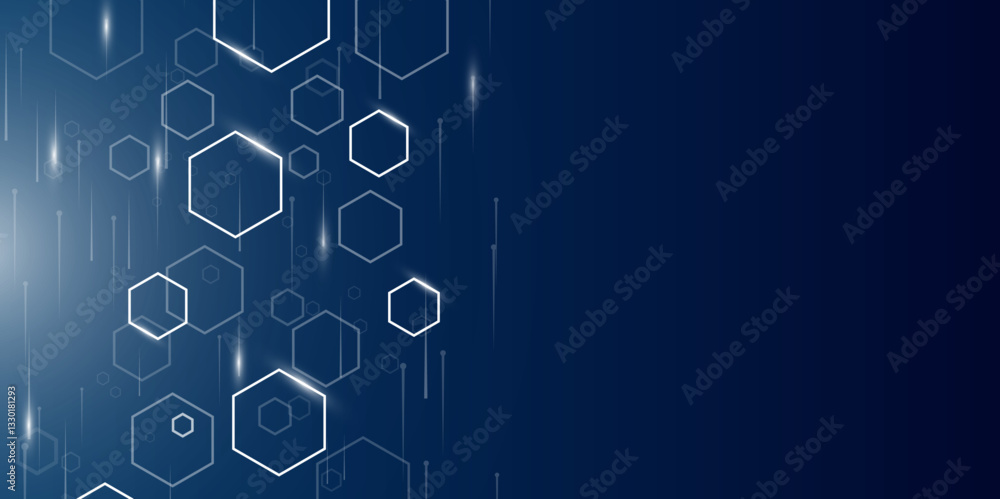 Fototapeta premium Futuristic Science and Technology Hexagon Background. Professional Corporate Technology Background with Hexagonal Shapes. 