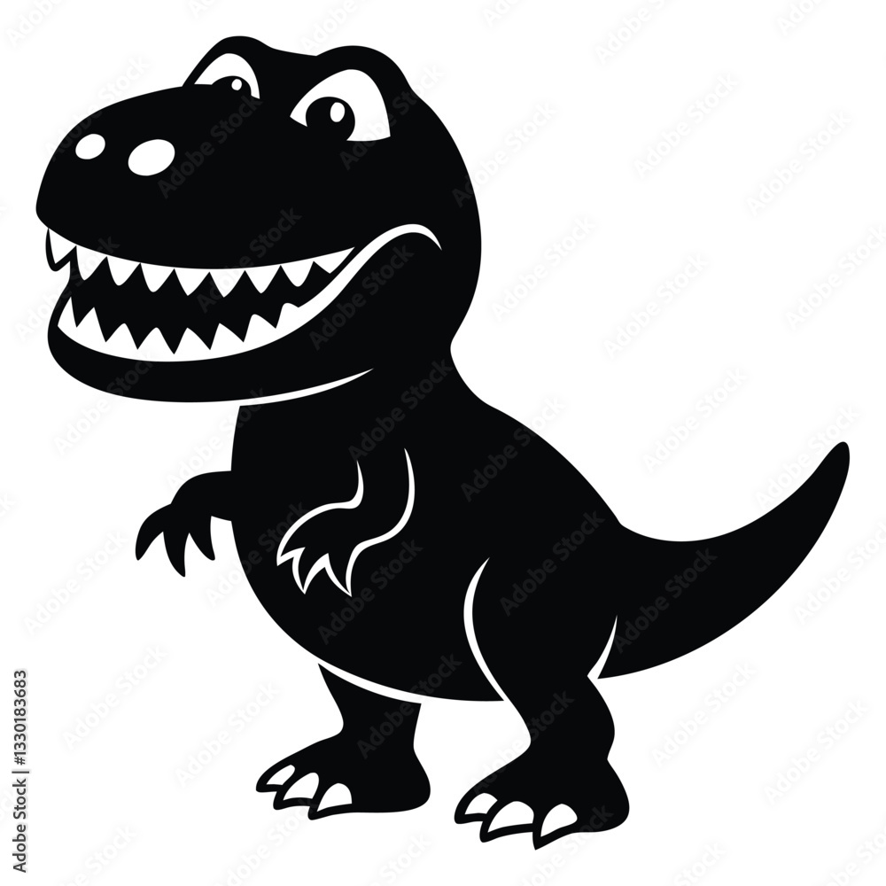 Dinosaur vector art illustration, solid white background Tyrannosaurus dinosaur silhouette vector illustration Dinosaur vector art illustration, solid white background Tyrannosaurus dinosaur silhouette vector illustration