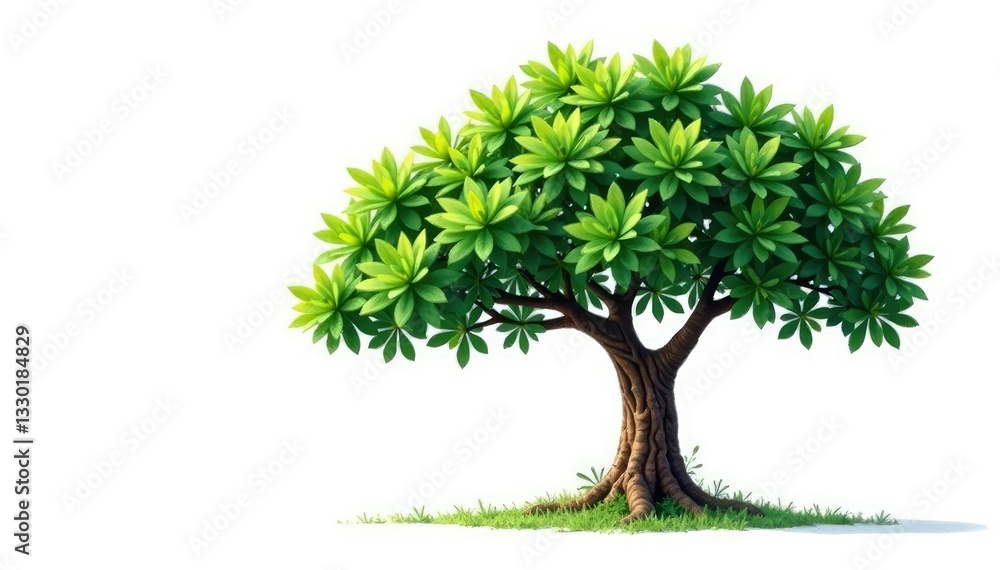 Large isolated plant against white backdrop for emphasis, background isolation, nature, tree Large isolated plant against white backdrop for emphasis, background isolation, nature, tree