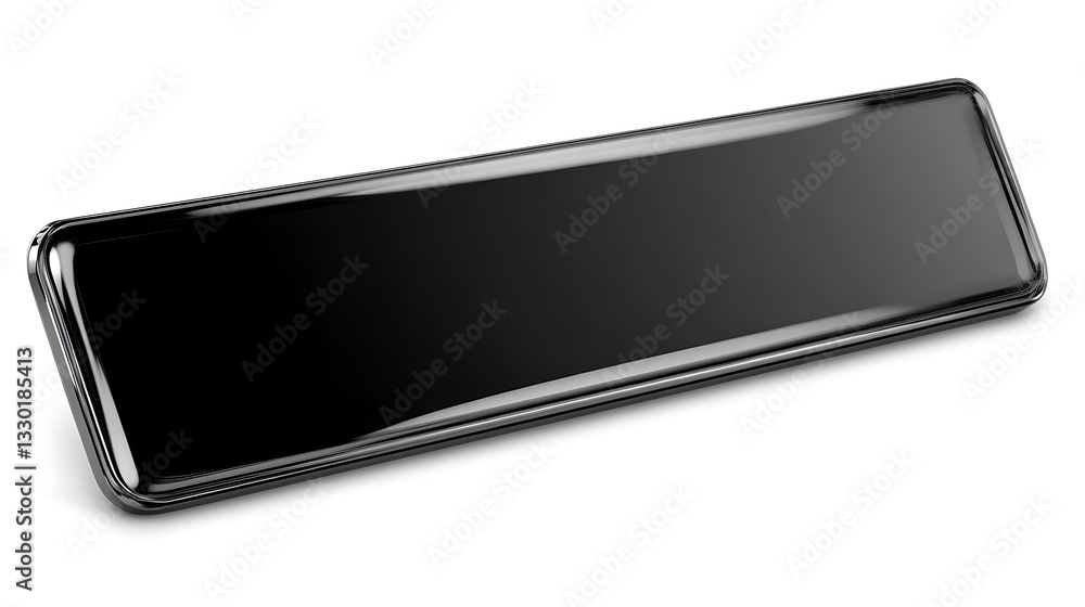 Blank Black Rectangular Glossy Nameplate Display Blank Black Rectangular Glossy Nameplate Display