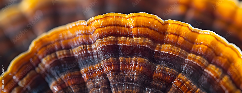 Close-up Reishi Mushroom Texture Close-up Reishi Mushroom Texture