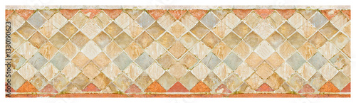 Принти на полотні Italian medieval brick and stone wall in Latin called -opus incertum- with stone