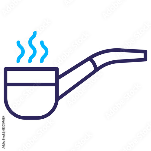 Cigar Pipe Outline Color icon