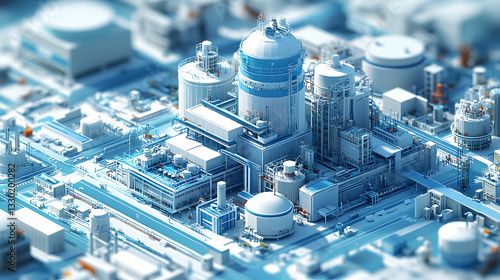 Fototapeta Naklejka Na Ścianę i Meble -  Industrial Complex, Geometric Design